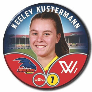2023 AFLW S7 Adelaide Crows Player Badge - KUSTERMANN, Keeley