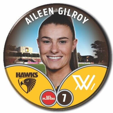 2023 AFLW S7 Hawthorn Player Badge - GILROY, Aileen