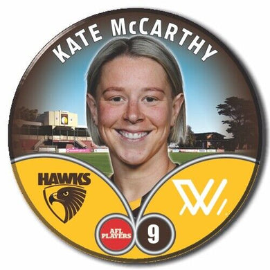 2023 AFLW S7 Hawthorn Player Badge - McCARTHY, Kate