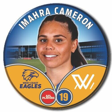 2023 AFLW S7 West Coast Eagles Player Badge - CAMERON, Imahra