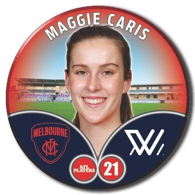 2023 AFLW S7 Melbourne Player Badge - CARIS, Maggie