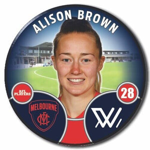 2022 AFLW Melbourne Player Badge - BROWN, Alison
