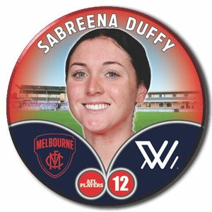 2023 AFLW S7 Melbourne Player Badge - DUFFY, Sabreena