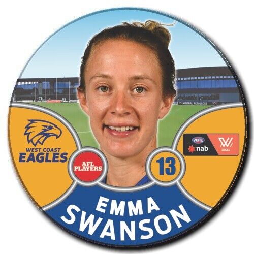 2021 AFLW West Coast Eagles Player Badge - SWANSON, Emma