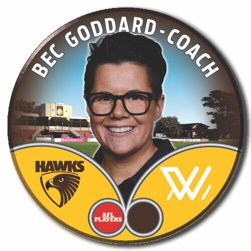 2023 AFLW S7 Hawthorn Player Badge - GODDARD, Bec - COACH