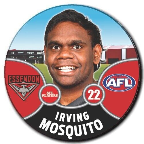 2021 AFL Essendon Bombers Player Badge - MOSQUITO, Irving