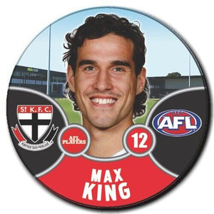 2021 AFL St Kilda Player Badge - KING, Max