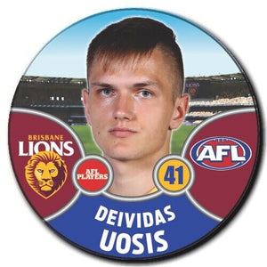 2021 AFL Brisbane Lions Player Badge - UOSIS, Deividas