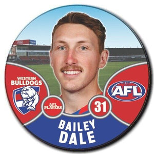2021 AFL Western Bulldogs Player Badge - DALE, Bailey