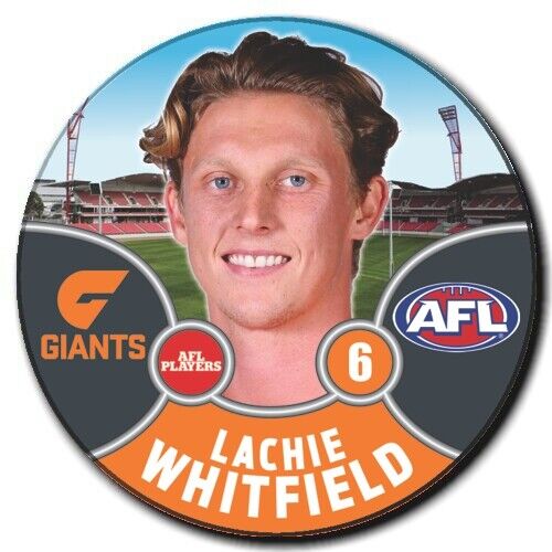 2021 AFL GWS Giants Player Badge - WHITFIELD, Lachie