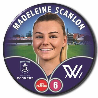 2023 AFLW S7 Fremantle Player Badge - SCANLON, Madeleine
