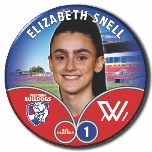 2023 AFLW S7 Western Bulldogs Player Badge - SNELL, Elizabeth