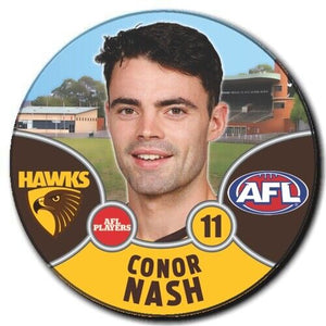 2021 AFL Hawthorn Player Badge - NASH, Conor