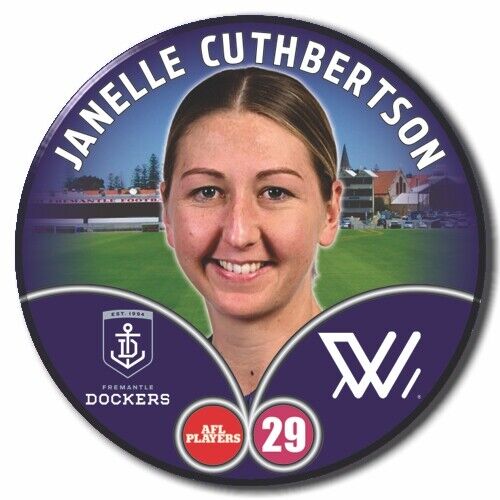 2023 AFLW S7 Fremantle Player Badge - CUTHBERTSON, Janelle