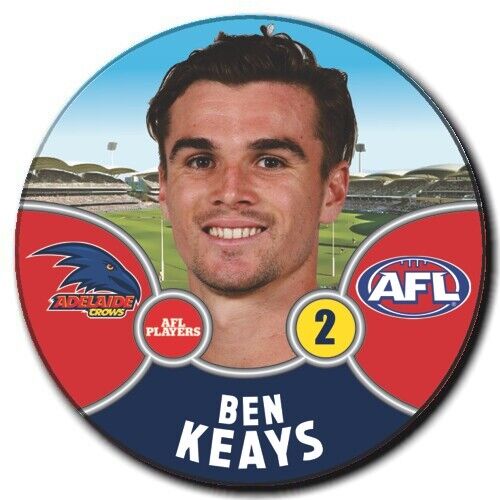 2021 AFL Adelaide Crows Player Badge - KEAYS, Ben