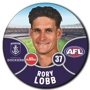 2021 AFL Fremantle Dockers Player Badge - LOBB, Rory