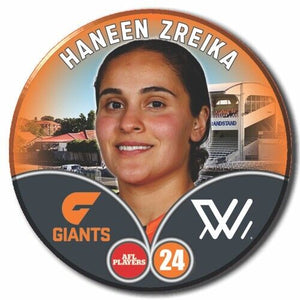 2023 AFLW S7 GWS Giants Player Badge - ZREIKA, Haneen