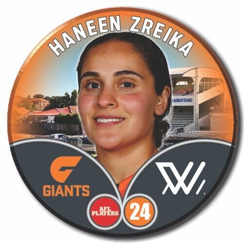 2023 AFLW S7 GWS Giants Player Badge - ZREIKA, Haneen