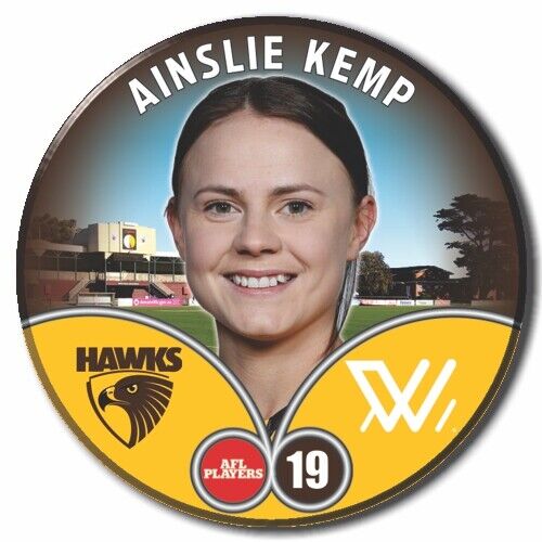 2023 AFLW S7 Hawthorn Player Badge - KEMP, Ainslie
