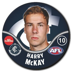 2019 AFL Carlton Player Badge - McKAY, Harry