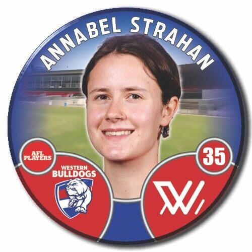 2022 AFLW Western Bulldogs Player Badge - STRAHAN, Annabel