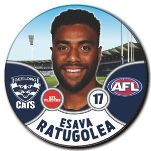 2021 AFL Geelong Player Badge - RATUGOLEA, Esava