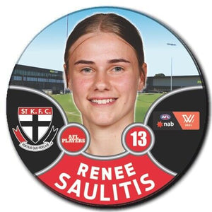 2021 AFLW St. Kilda Player Badge - SAULITIS, Renee