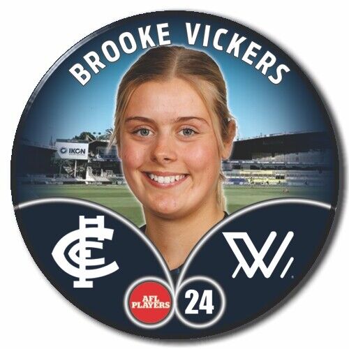 2023 AFLW S7 Carlton Player Badge - VICKERS, Brooke