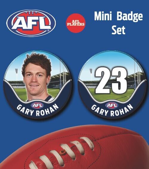 2021 AFL Geelong Mini Player Badge Set - ROHAN, Gary