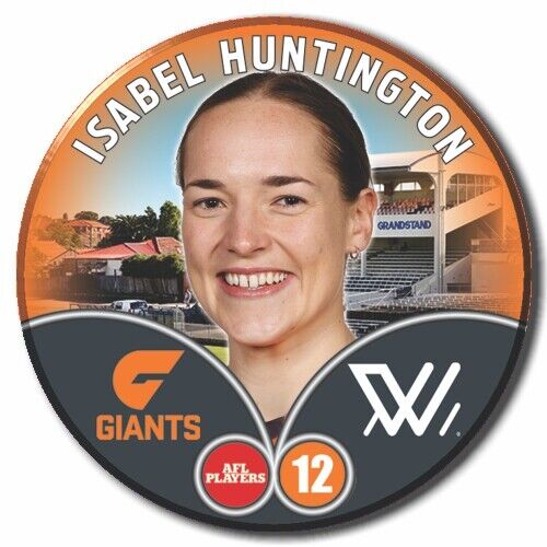 2023 AFLW S7 GWS Giants Player Badge - HUNTINGTON, Isabel