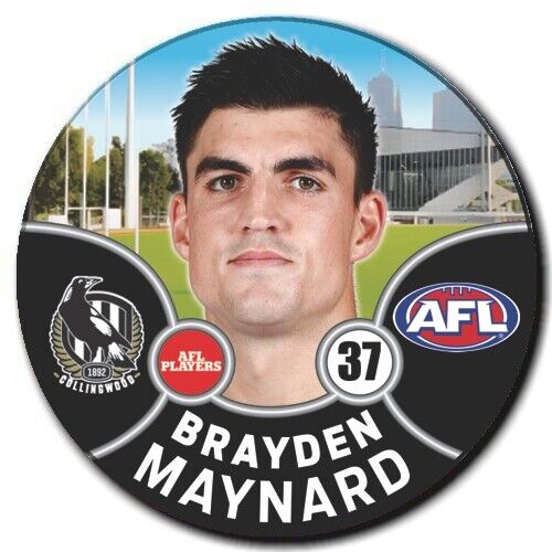 2021 AFL Collingwood Player Badge - MAYNARD, Brayden