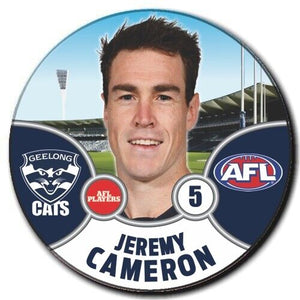 2021 AFL Geelong Player Badge - CAMERON, Jeremy