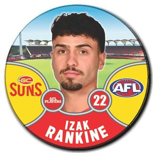 2021 AFL Gold Coast Player Badge - RANKINE, Izak