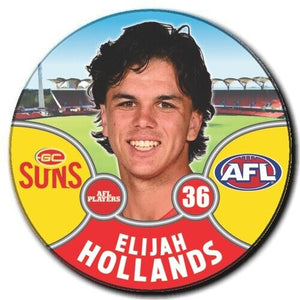 2021 AFL Gold Coast Player Badge - HOLLANDS, Elijah