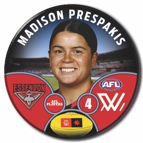 AFLW S9 Essendon Football Club - PRESPAKIS, Madison