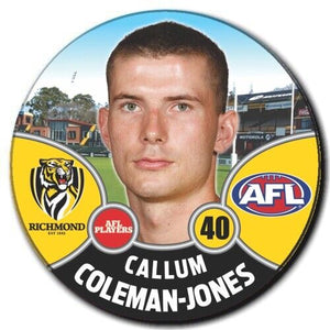 2021 AFL Richmond Player Badge - COLEMAN-JONES, Callum