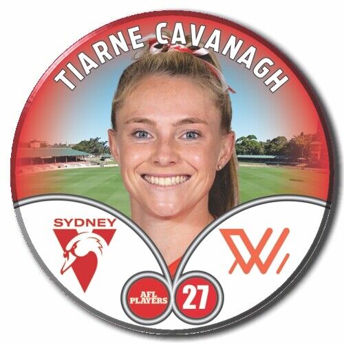 2023 AFLW S7 Sydney Swans Player Badge - CAVANAGH, Tiarne