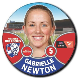 2021 AFLW Western Bulldogs Player Badge - NEWTON, Gabrielle