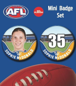 2021 AFLW West Coast Eagles Mini Player Badge Set - McDONALD, Sophie