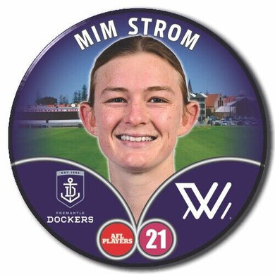 2023 AFLW S7 Fremantle Player Badge - STROM, Mim