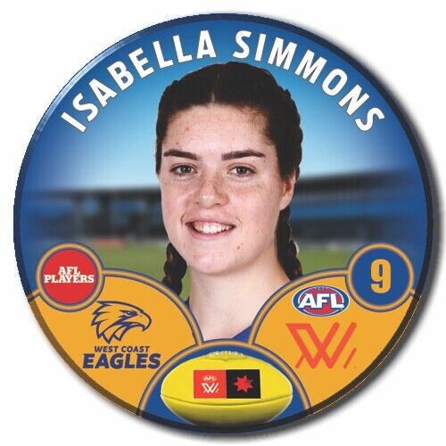 AFLW S8 West Coast Eagles Football Club - SIMMONS, Isabella