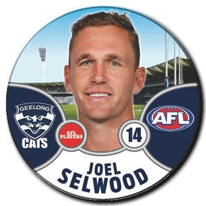 2021 AFL Geelong Player Badge - SELWOOD, Joel