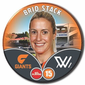 2023 AFLW S7 GWS Giants Player Badge - STACK, Brid