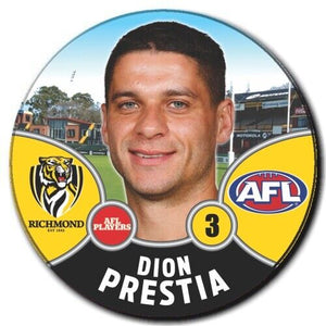 2021 AFL Richmond Player Badge - PRESTIA, Dion