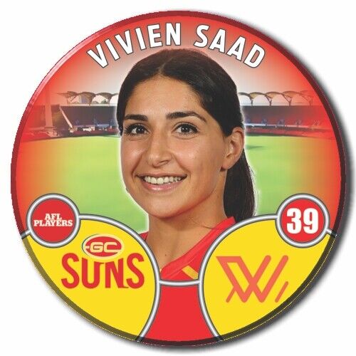2022 AFLW Gold Coast Player Badge - SAAD, Vivien