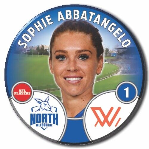 2022 AFLW North Melbourne Player Badge - ABBATANGELO, Sophie