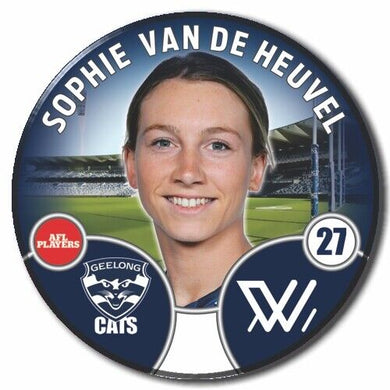 2022 AFLW Geelong Player Badge - VAN DE HEUVEL, Sophie