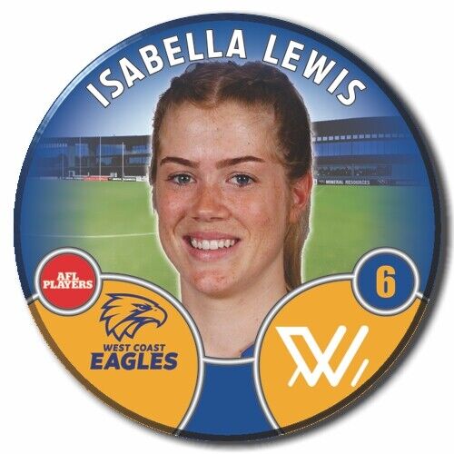 2022 AFLW West Coast Eagles Player Badge - LEWIS, Isabella