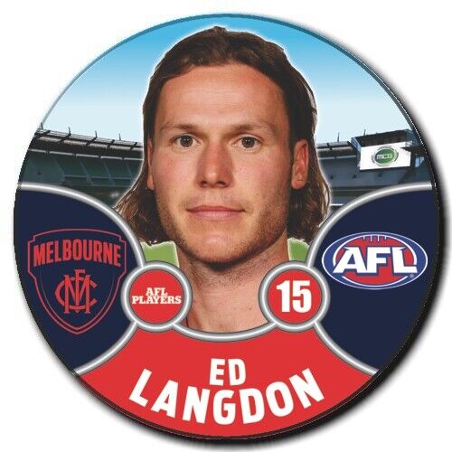 2021 AFL Melbourne Player Badge - LANGDON, Ed