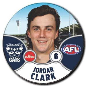 2021 AFL Geelong Player Badge - CLARK, Jordan